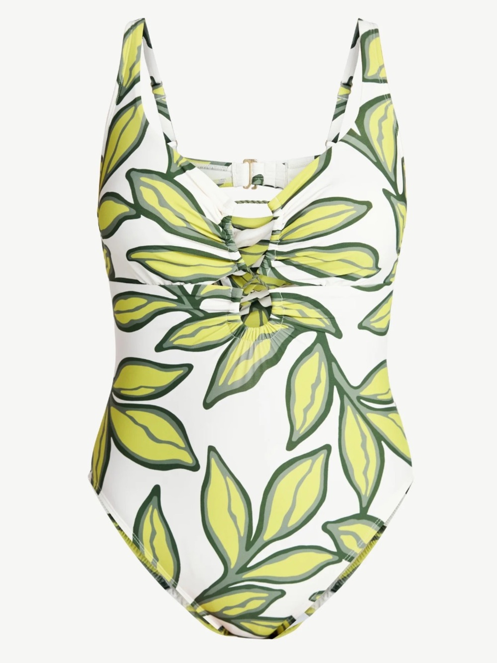 Time and Tru Collections Double Cord Tunnel One Piece Swimsuit Large (12/14)